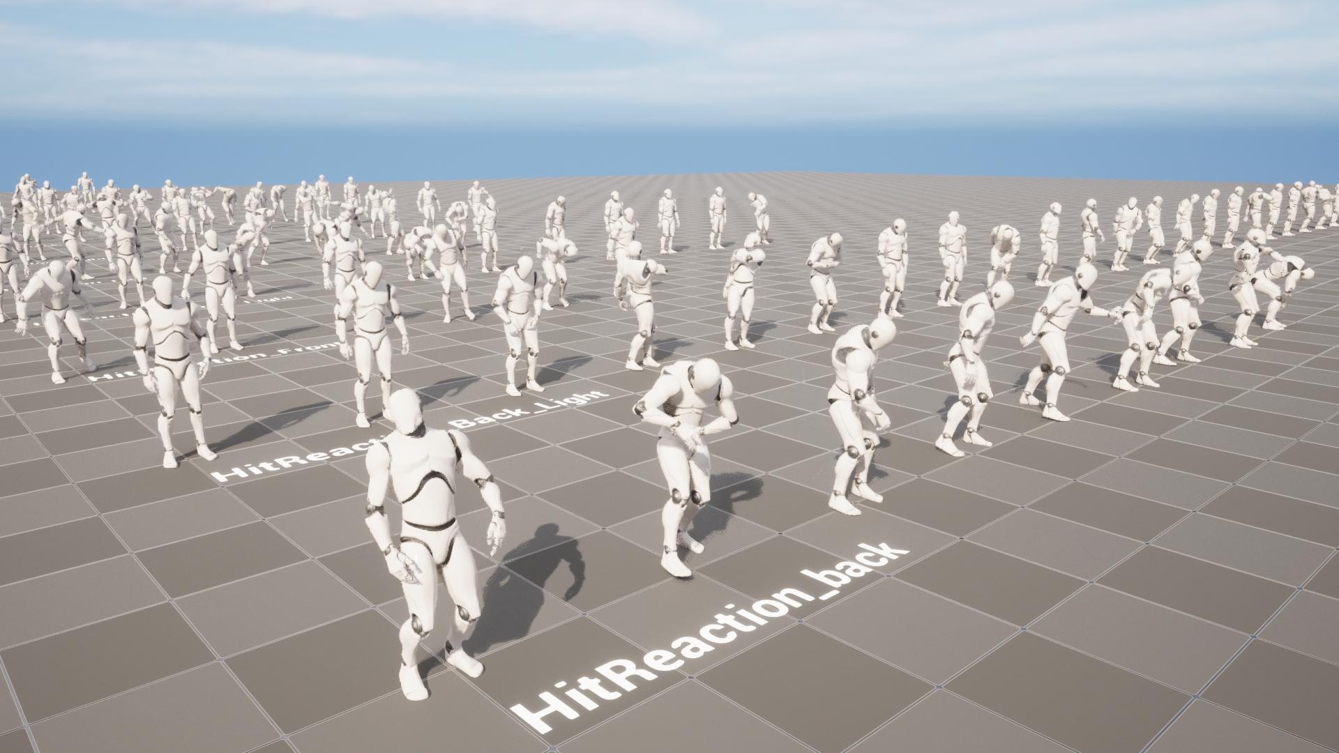Hit Reaction Animation Pack UE4/UE5 Mannequin in Animations UE